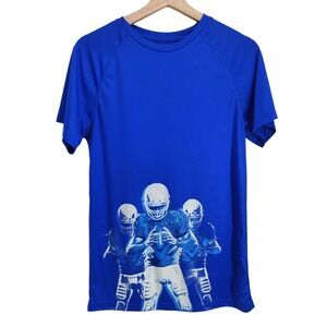 C9 By Champion Youth Boy Blue Graphic Football Players Tee SS T-Shirt XL (16-18)